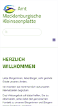 Mobile Screenshot of amt-mecklenburgische-kleinseenplatte.de